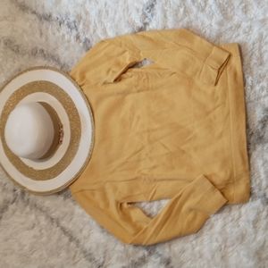 J Crew women's size Medium yellow knit sweater